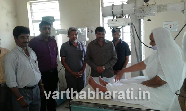 ಸಾಧ್ವಿ ಆರೋಗ್ಯ ವಿಚಾರಿಸಿದ ಶಾಸಕ ಬಿ.ಬಿ.ನಿಂಗಯ್ಯ